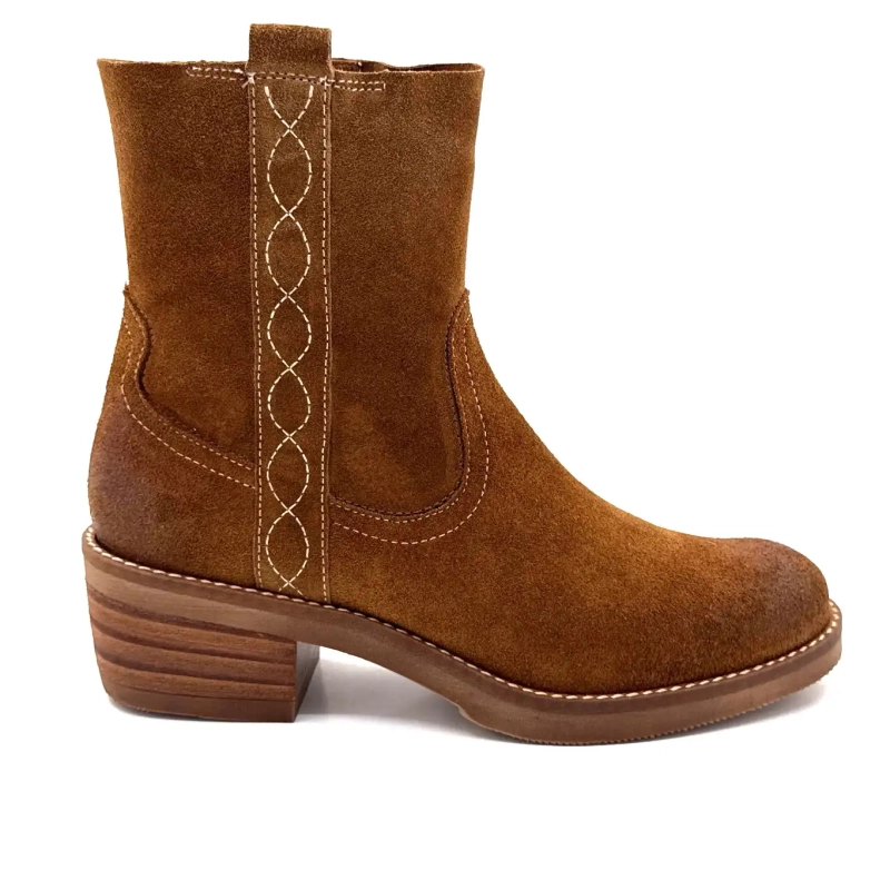 MKD Lazaro velúr Camel Ivoire Chaussures