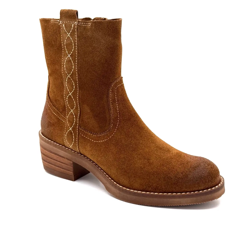 MKD Lazaro velúr Camel Ivoire Chaussures