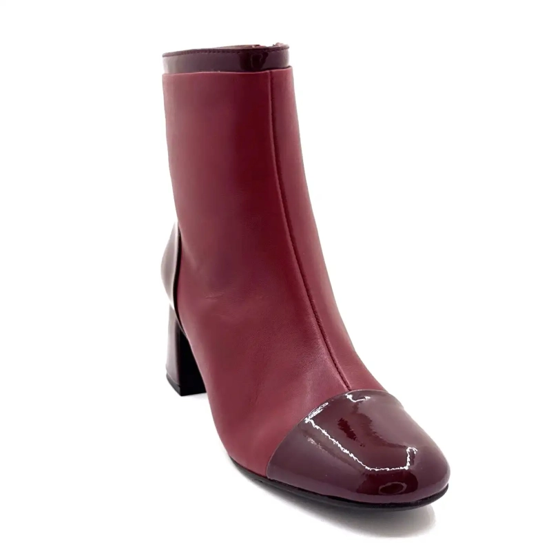 Regarde Le Ciel Mya 01 Bordeaux Couro Ivoire Chaussures