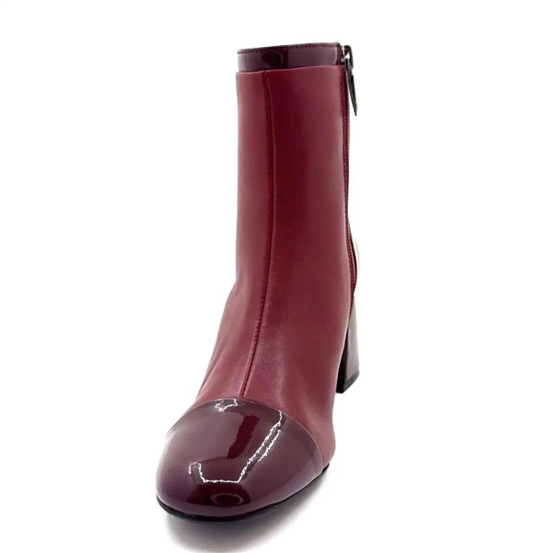 Regarde Le Ciel Mya 01 Bordeaux Couro Ivoire Chaussures