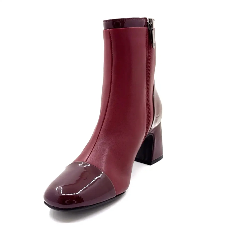 Regarde Le Ciel Mya 01 Bordeaux Leder an Ivoire Chaussures
