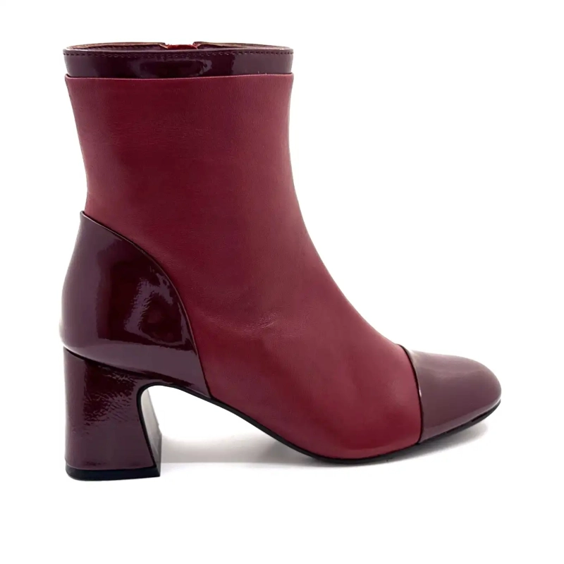 Regarde Le Ciel Mya 01 Bordeaux Couro Ivoire Chaussures
