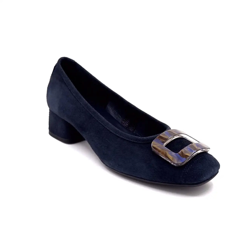 Reqins Kornelia Semsket Marineblå Ivoire Chaussures