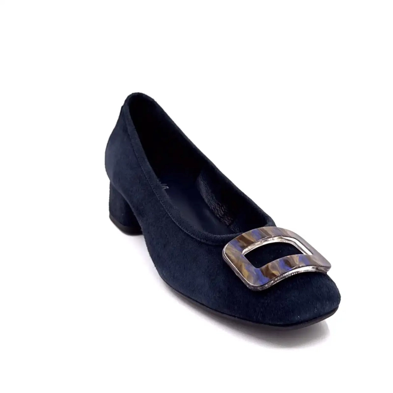 Reqins Kornelia Semsket Marineblå Ivoire Chaussures