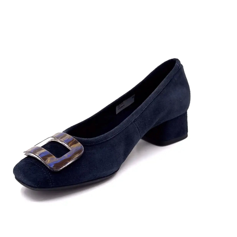 Reqins Kornelia Semsket Marineblå Ivoire Chaussures