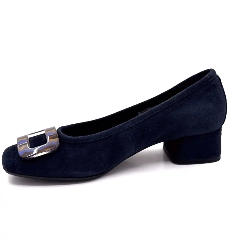 Reqins Kornelia Suede Marine Ivoire Chaussures