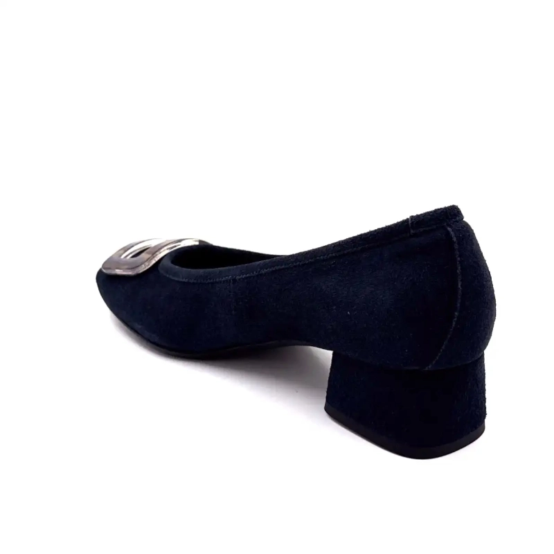 Reqins Kornelia Semsket Marineblå Ivoire Chaussures