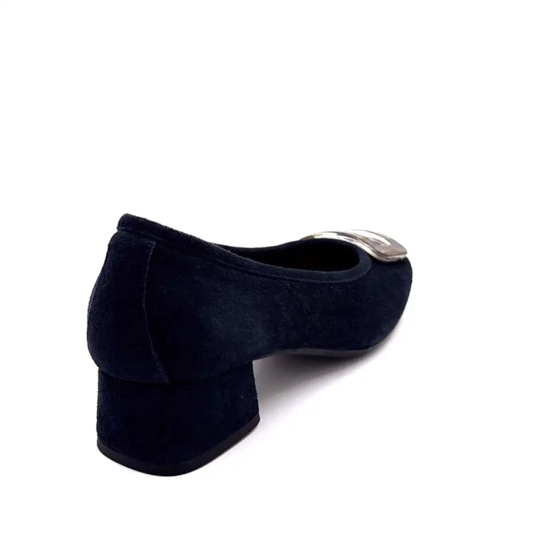 Reqins Kornelia Semsket Marineblå Ivoire Chaussures