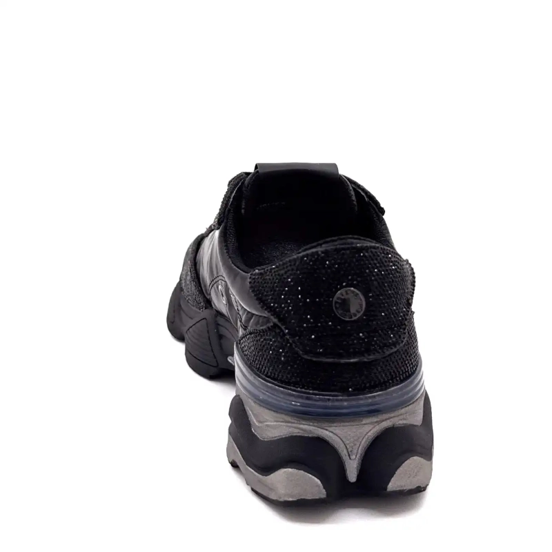 Steve Madden Setback-R Rhinestone Nylon Sort & Grå Ivoire Chaussures