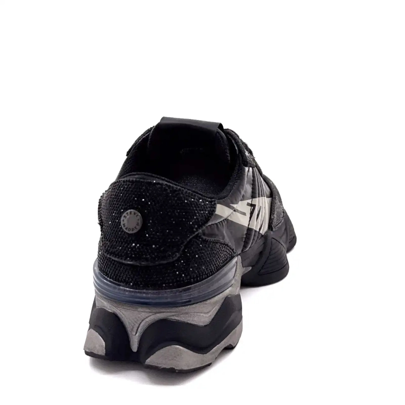 Steve Madden Setback-R Strass Nylon Svart & Grå Ivoire Chaussures