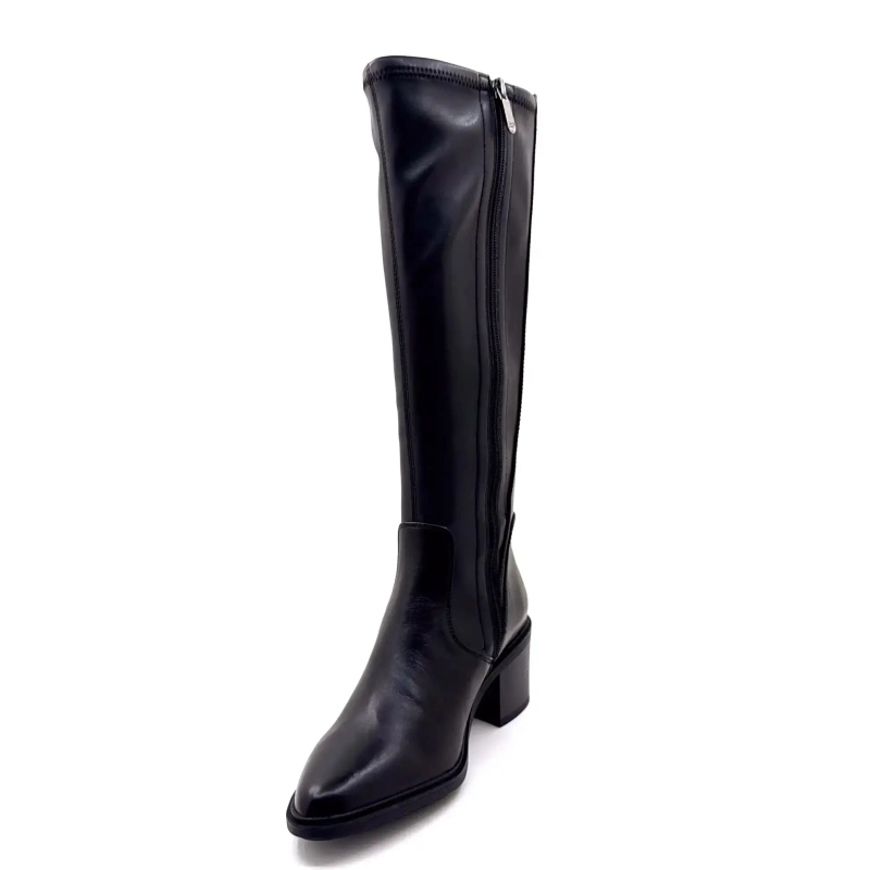 Regarde Le Ciel Elettra 04 Black Leather Ivoire Chaussures