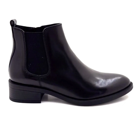 Regarde Le Ciel Tessy 01 svart läder Ivoire Chaussures