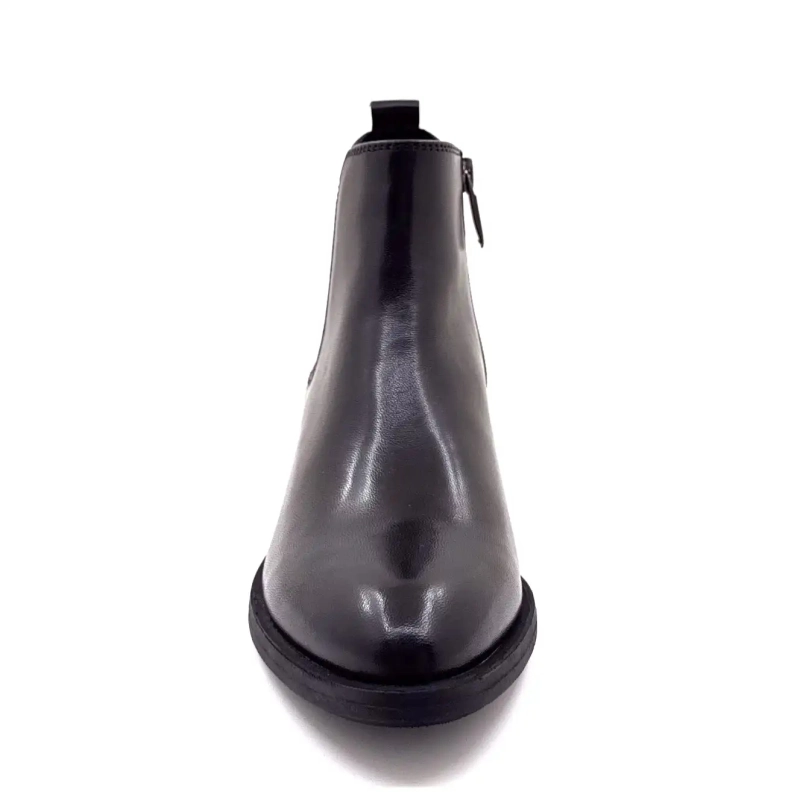 Regarde Le Ciel Tessy 01 Black Leather Ivoire Chaussures