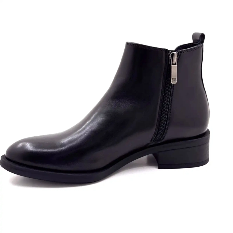 Regarde Le Ciel Tessy 01 fekete bőr Ivoire Chaussures