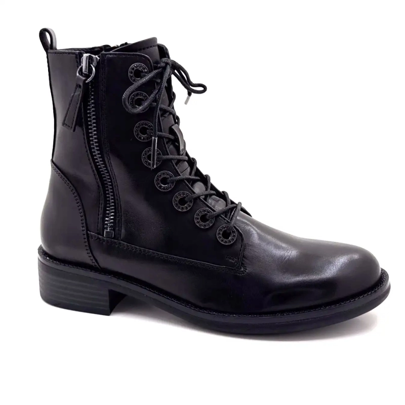 Regarde Le Ciel Roxana 49 Couro Preto Ivoire Chaussures