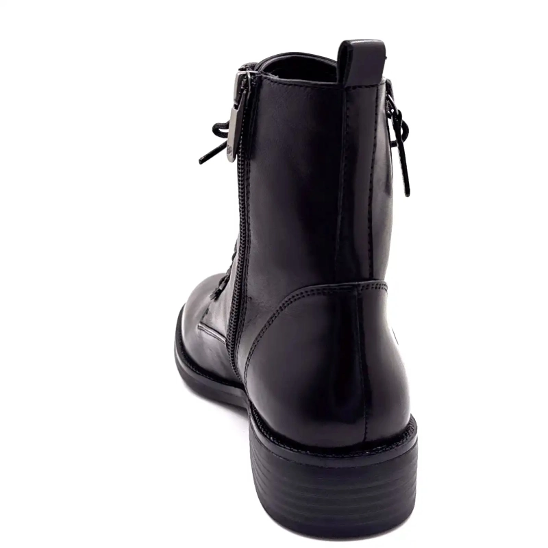 Regarde Le Ciel Roxana 49 Couro Preto Ivoire Chaussures