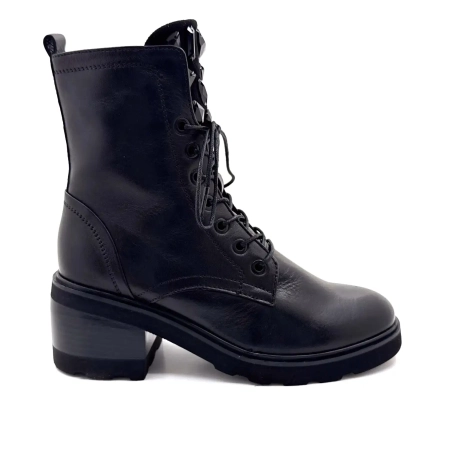 Regarde Le Ciel Marcy 01 Pelle Nera Ivoire Chaussures