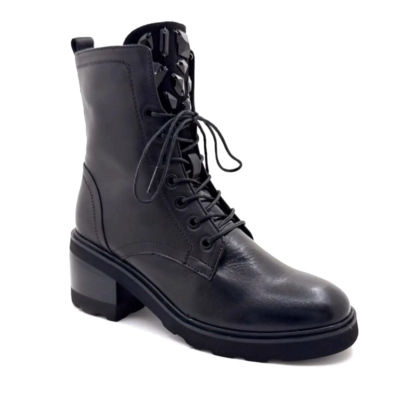 Regarde Le Ciel Marcy 01 svart läder Ivoire Chaussures