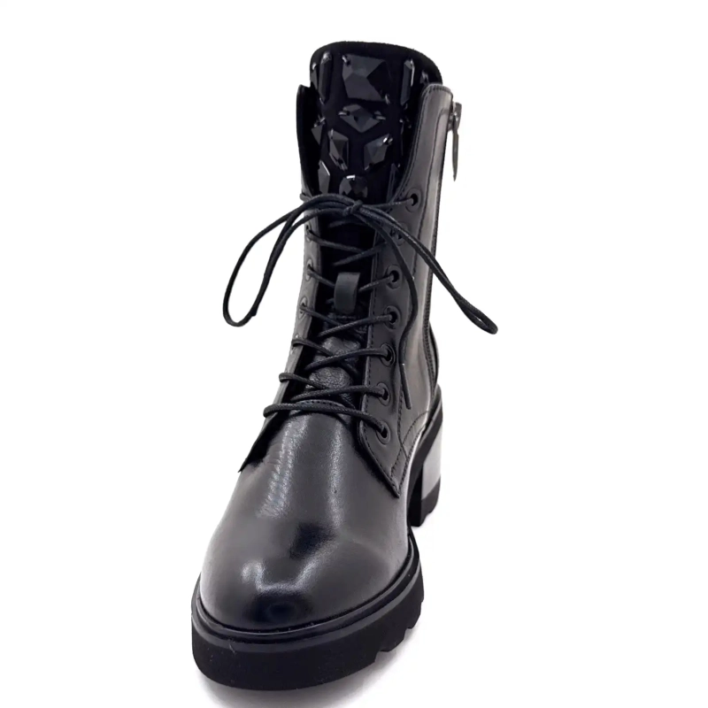 Regarde Le Ciel Marcy 01 din piele neagră Ivoire Chaussures