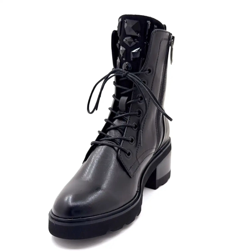 Regarde Le Ciel Marcy 01 svart skinn Ivoire Chaussures