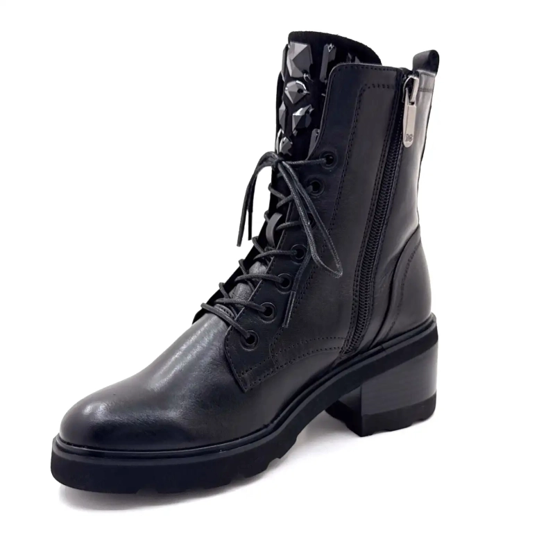 Regarde Le Ciel Marcy 01 svart läder Ivoire Chaussures