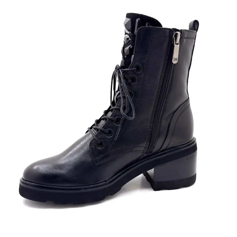 Regarde Le Ciel Marcy 01 fekete bőr Ivoire Chaussures