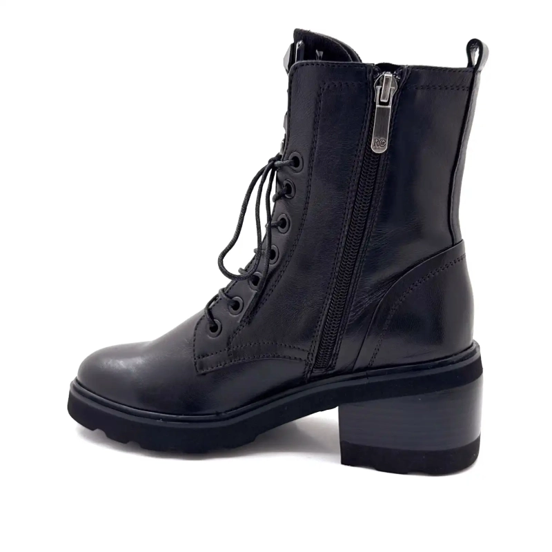 Regarde Le Ciel Marcy 01 Pelle Nera Ivoire Chaussures