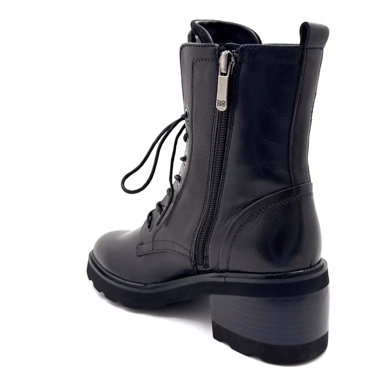 Regarde Le Ciel Marcy 01 Schwarzes Leder Ivoire Chaussures