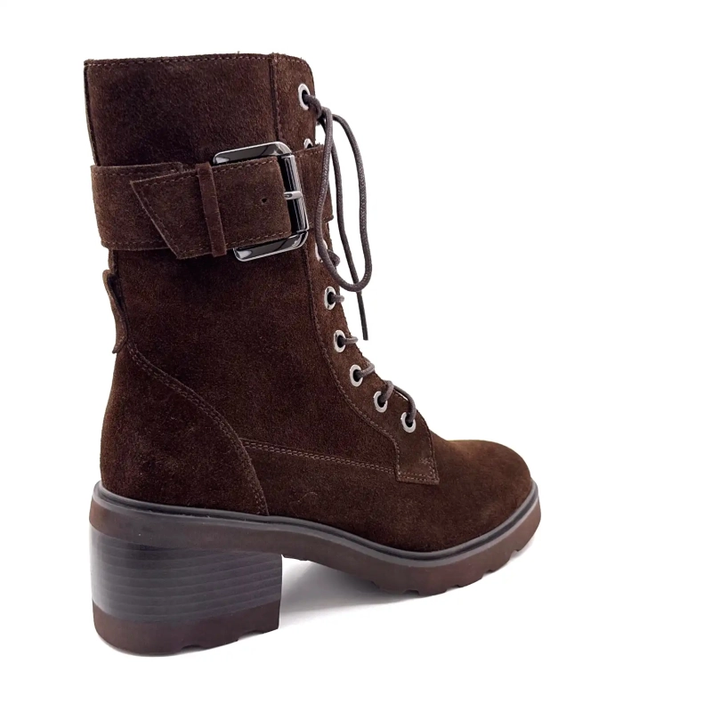 Regarde Le Ciel Marcy 05 Camurça Marrom Chocolate Escuro Ivoire Chaussures