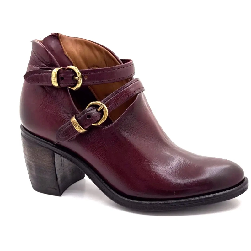 AS98 B82117 101 6580 Skóra bordowa Ivoire Chaussures