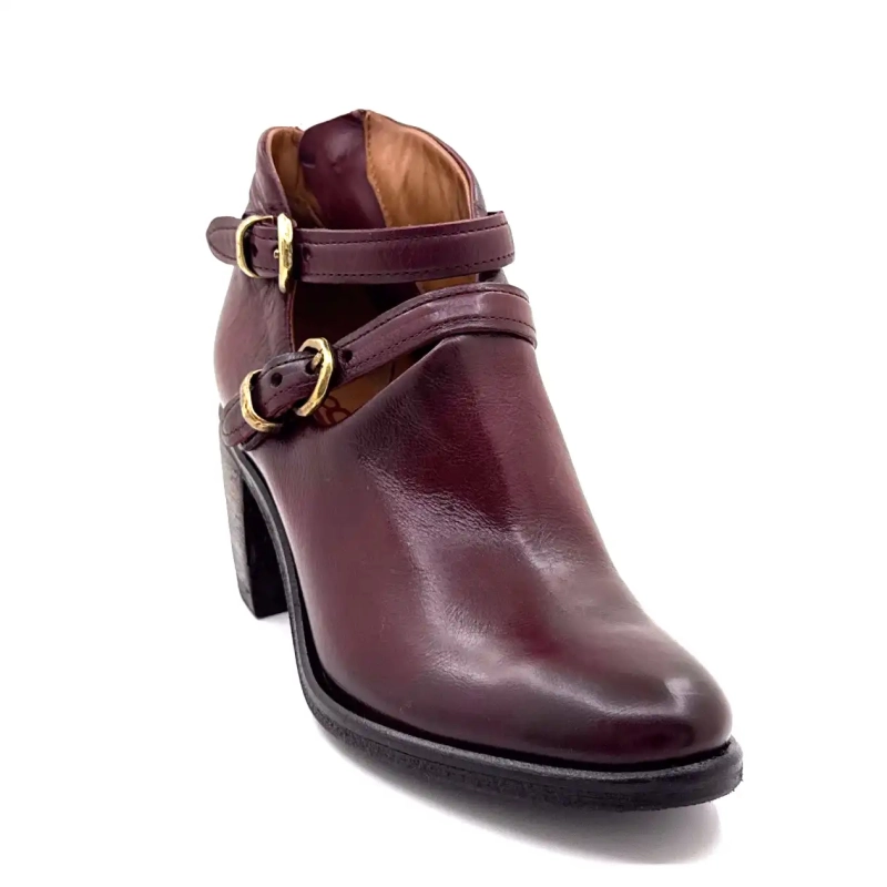 AS98 B82117 101 6580 Bordó bőr Ivoire Chaussures