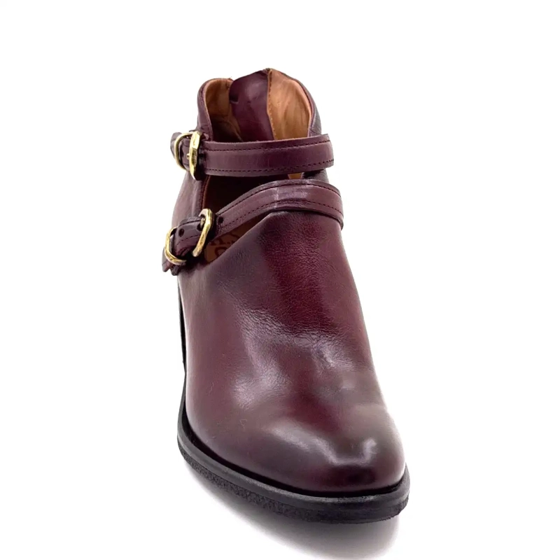 AS98 B82117 101 6580 Pelle Bordeaux Ivoire Chaussures