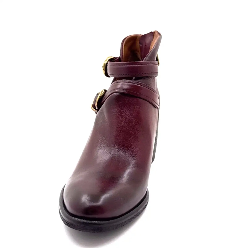 AS98 B82117 101 6580 Couro Bordeaux Ivoire Chaussures