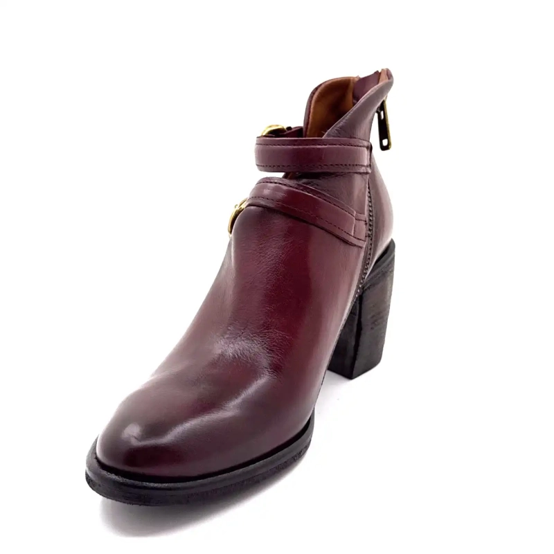 AS98 B82117 101 6580 Pelle Bordeaux Ivoire Chaussures