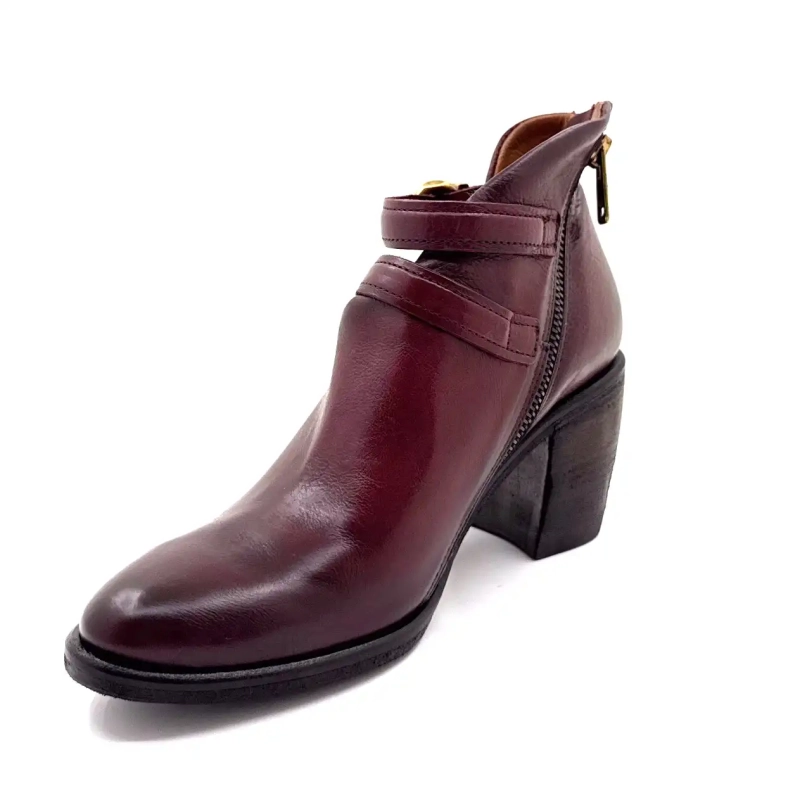 AS98 B82117 101 6580 Pelle Bordeaux Ivoire Chaussures