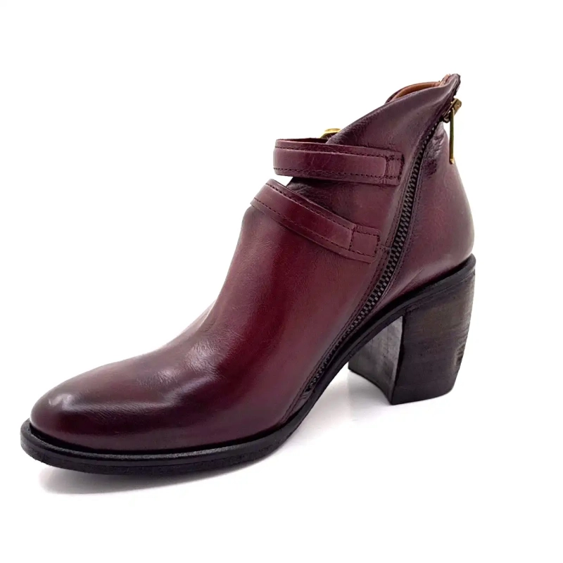 AS98 B82117 101 6580 Couro Bordeaux Ivoire Chaussures