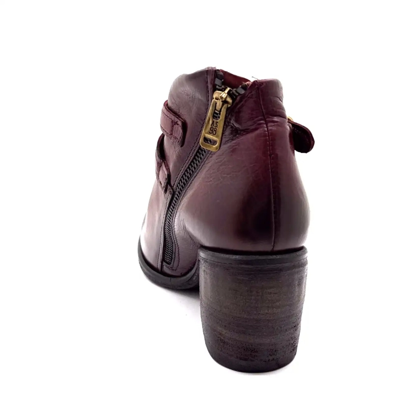 AS98 B82117 101 6580 Bordeaux Leather Ivoire Chaussures