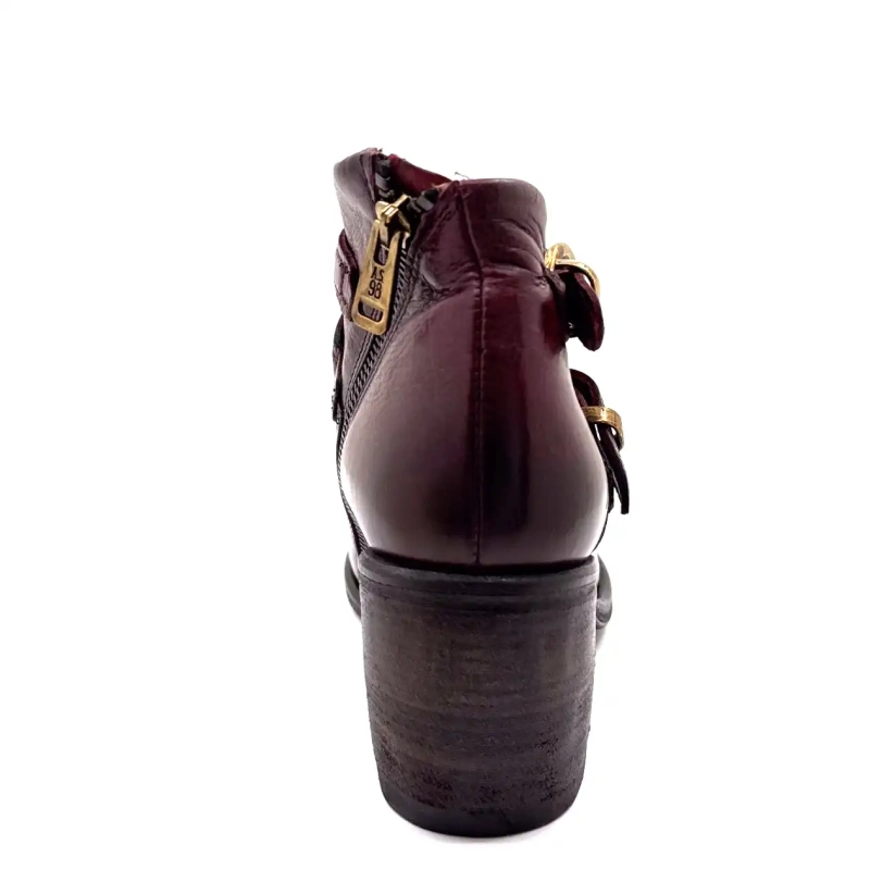 AS98 B82117 101 6580 Δέρμα Μπορντό Ivoire Chaussures