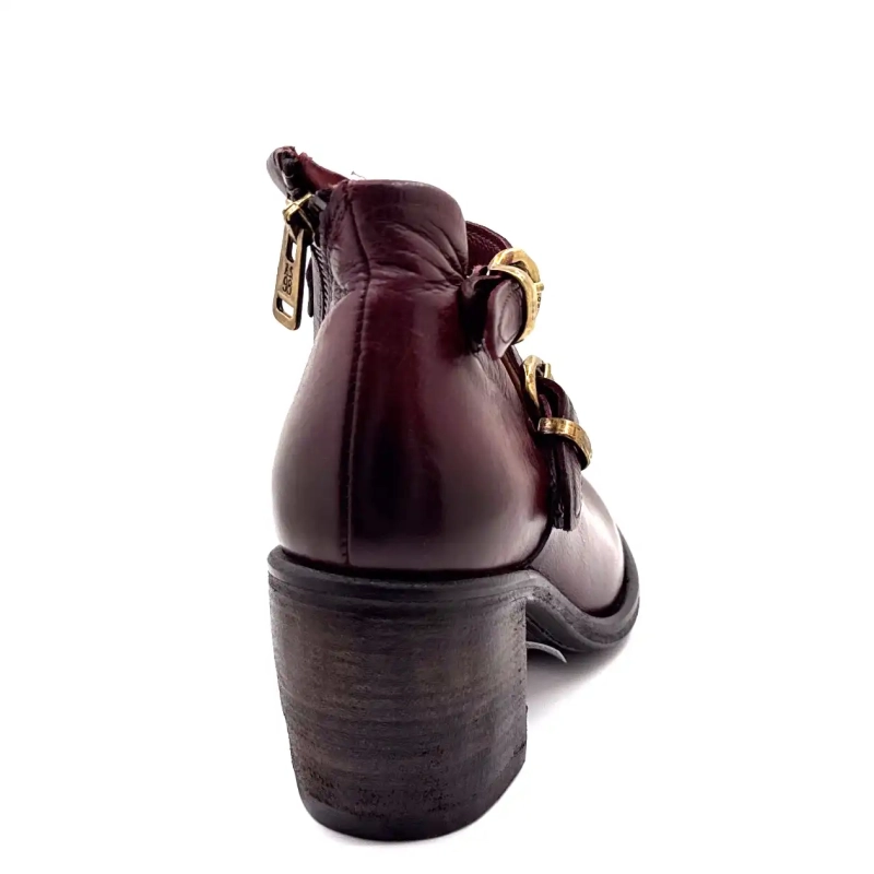 AS98 B82117 101 6580 Cuir Bordeaux Ivoire Chaussures