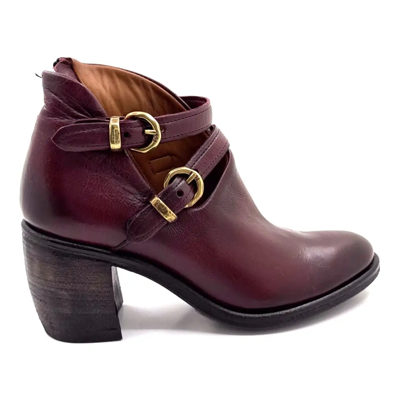AS98 B82117 101 6580 Pelle Bordeaux Ivoire Chaussures