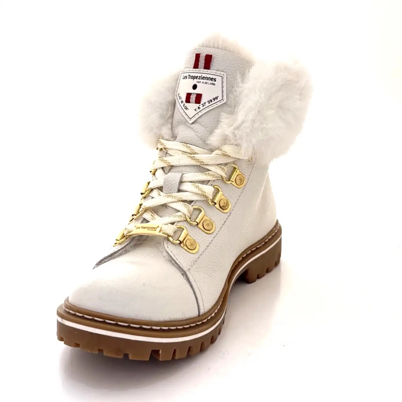 Les Tropéziennes 022158 Δερμάτινο λευκό δέρμα Ivoire Chaussures