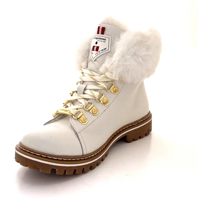 Les Tropéziennes 022158 Δερμάτινο λευκό δέρμα Ivoire Chaussures