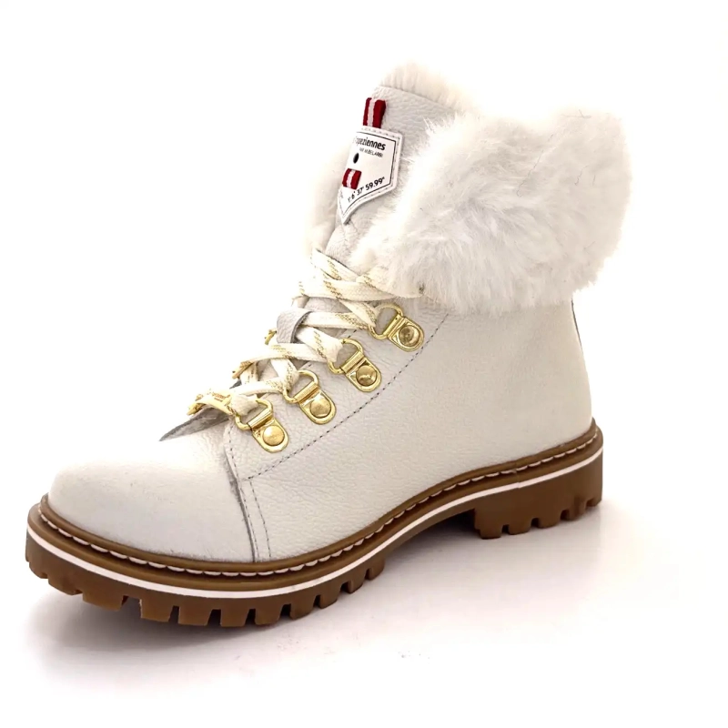 Les Tropéziennes 022158 Cordones Cuero Blanco Ivoire Chaussures