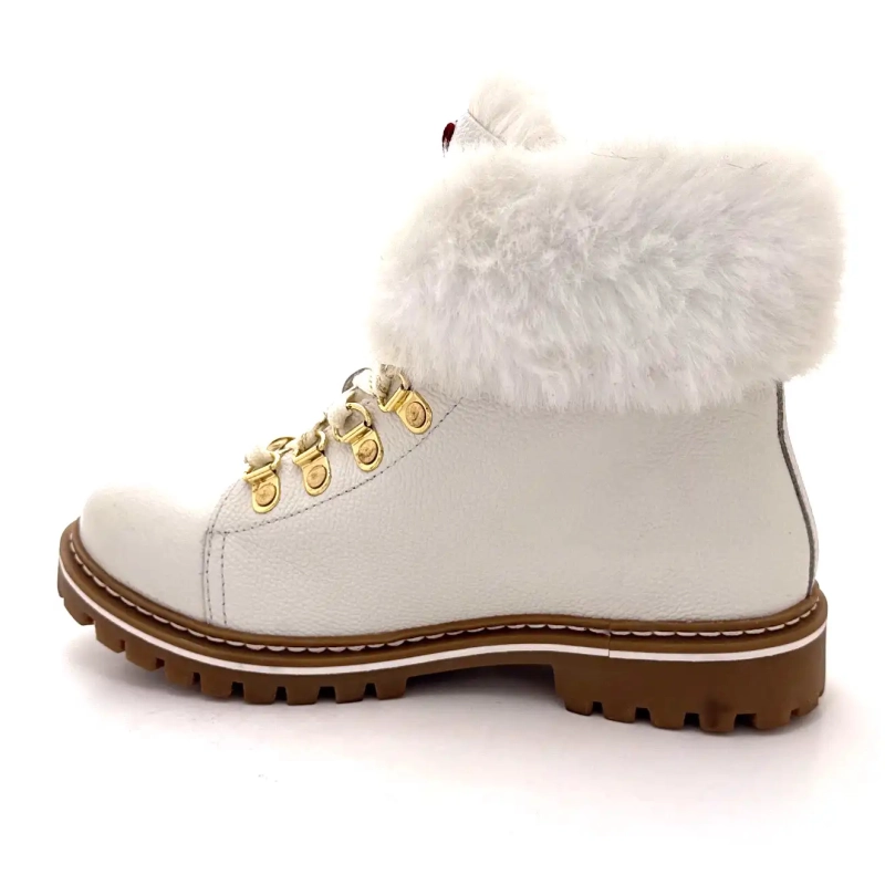 Les Tropéziennes 022158 Pelle Bianca Allacciata Ivoire Chaussures