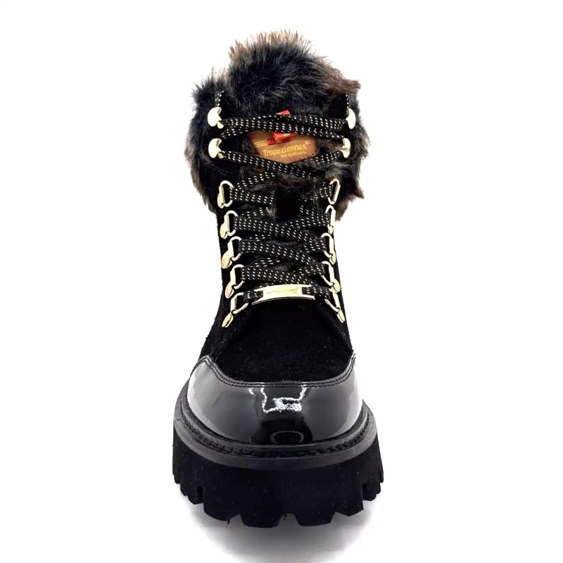 Les Tropéziennes 331141 Zamy Svart Läder Ivoire Chaussures