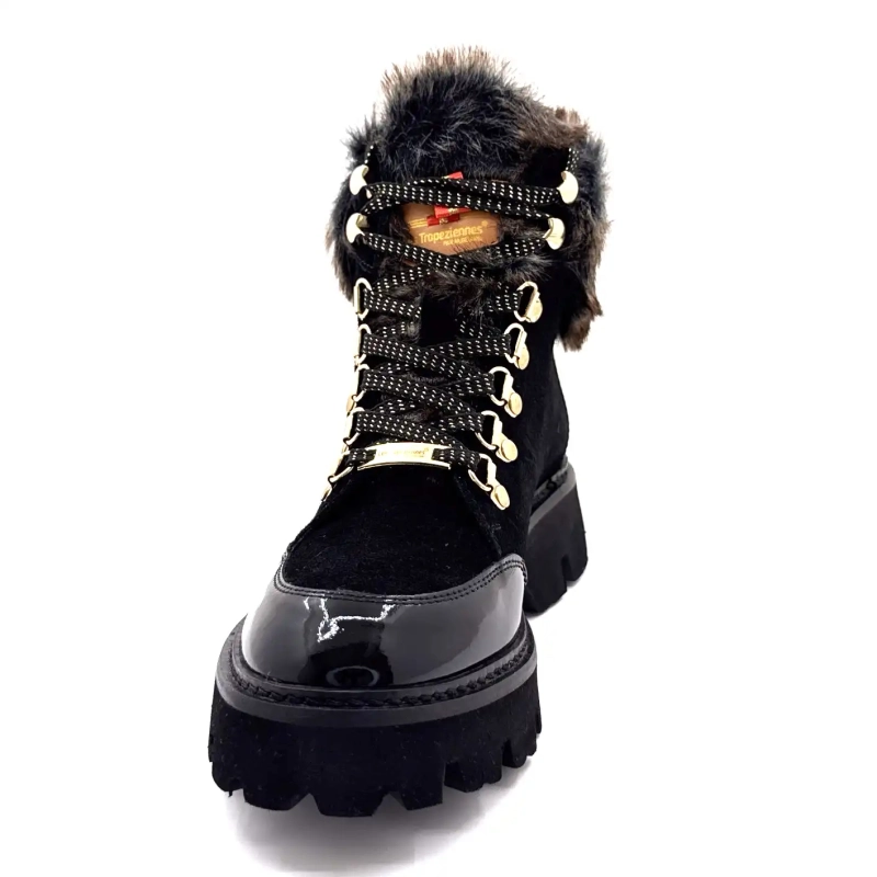 Les Tropéziennes 331141 Zamy Pelle Nera Ivoire Chaussures