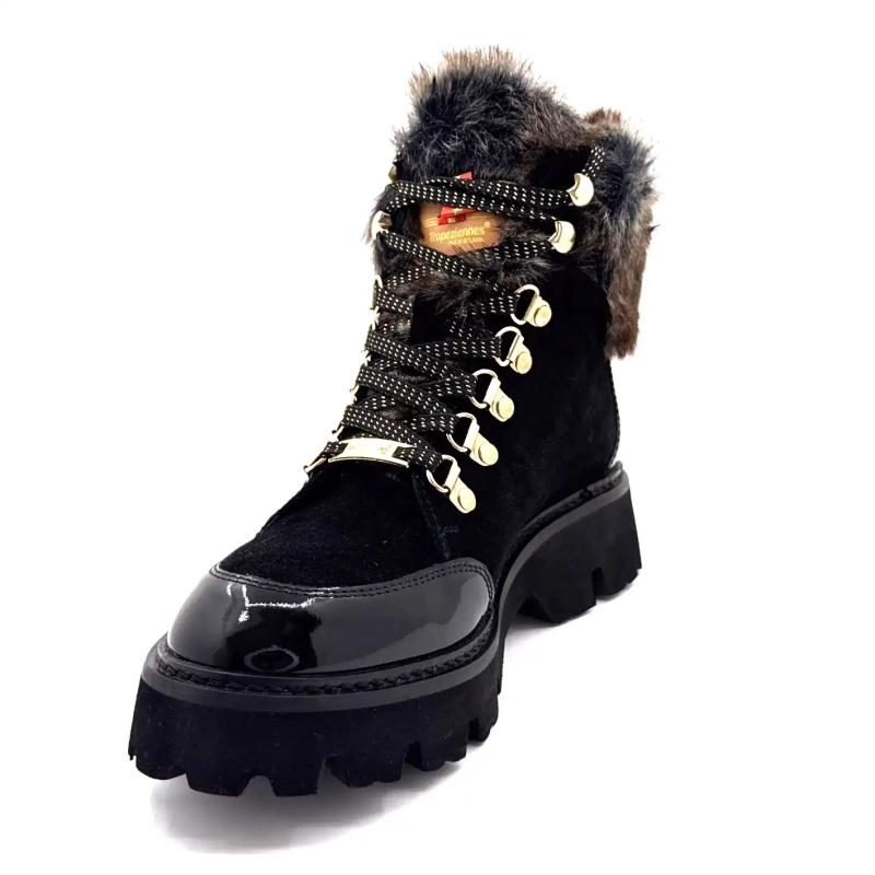 Les Tropéziennes 331141 Zamy Svart Läder Ivoire Chaussures