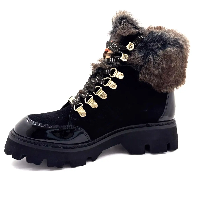 Les Tropéziennes 331141 Zamy Black Leather Ivoire Chaussures