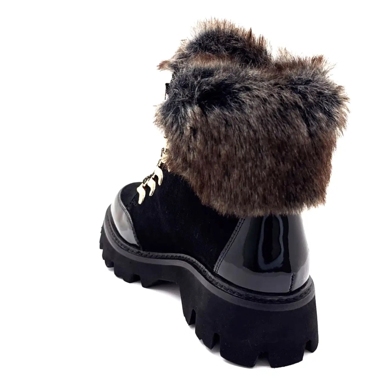 Les Tropéziennes 331141 Zamy Schwarzes Leder Ivoire Chaussures