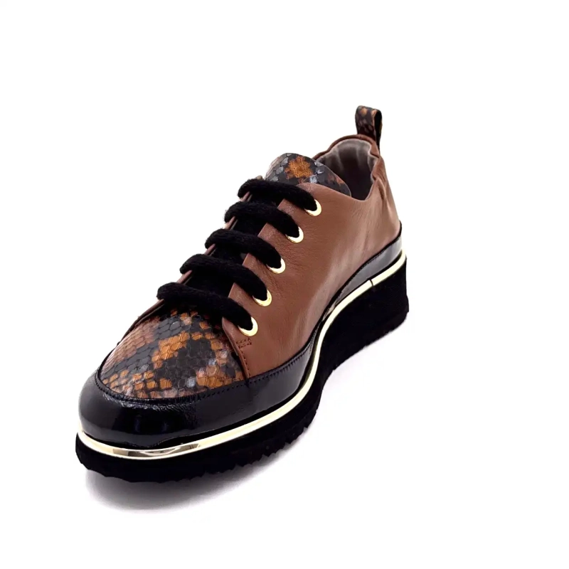 XSA 0160 Marrón Charol Negro Ivoire Chaussures